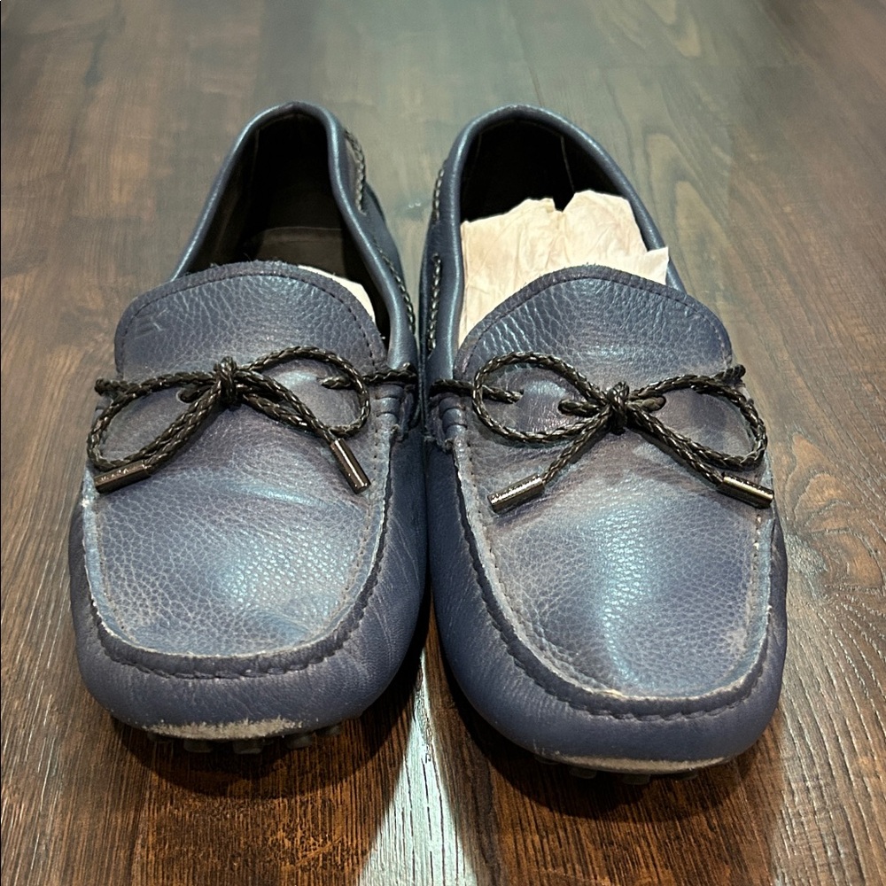 Stylish Blue Leather Loafers for Men